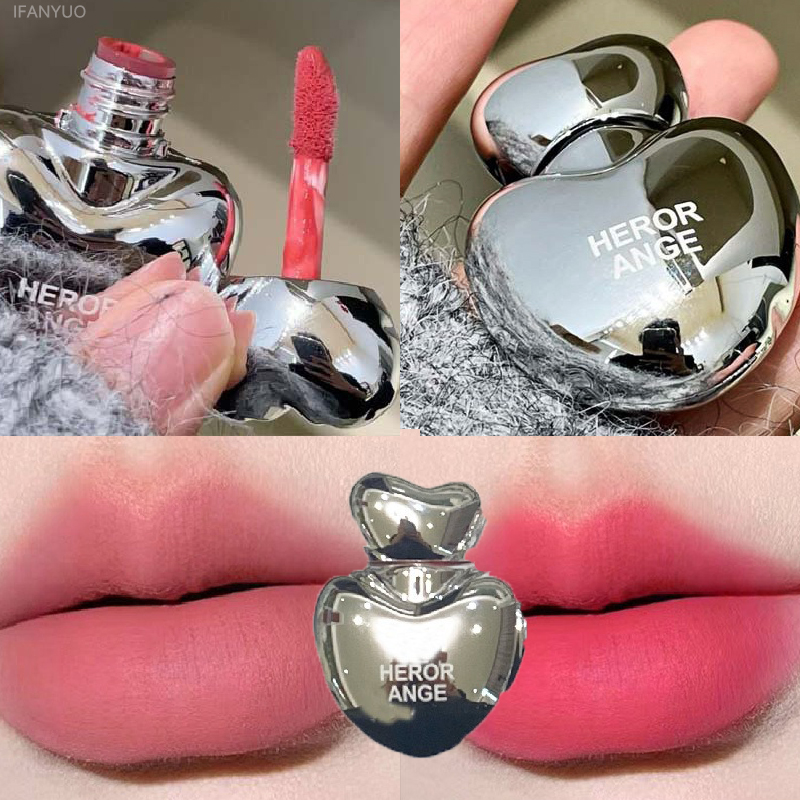Matte Velvet Lip Tint Long Lasting - ピーチハート シルキーマットリップスティック ベルベットマットブラッシュ リップグロス フェイスリキッド ピンクリップティント
