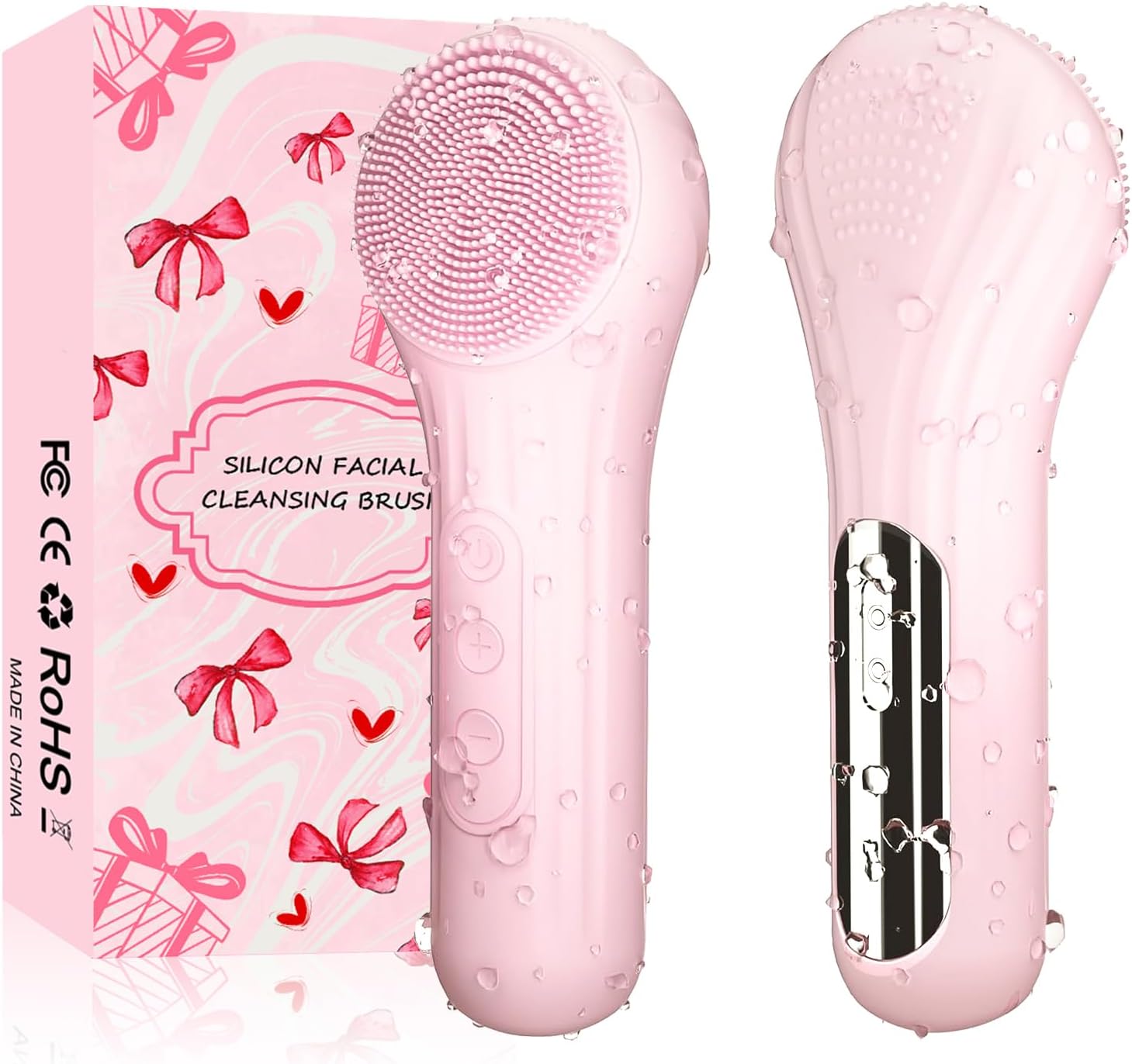 Silicone Face Scrubber Electric - シリコンフェイススクラバー、防水電動洗顔ブラシ（男性＆女性用）、充電式フェイススクラバー（5つのモード付き）