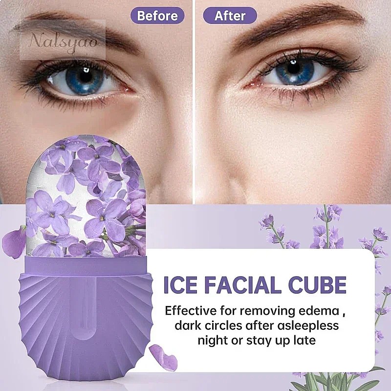 Face Ice Roller Puffiness - アイスフェイスローラー 1個 シリコン製アイスモールド フェイシャルマッサージャー 目のむくみ解消 毛穴縮小