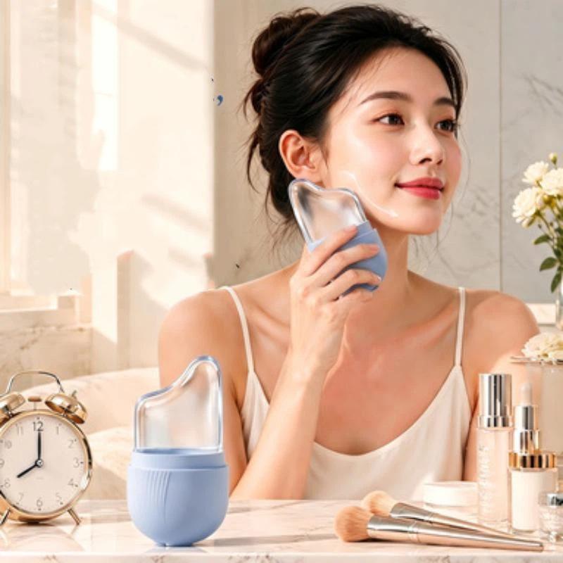 Face Ice Roller Puffiness - {+} フェイス＆アイ用アイスローラー、シリコン製アイスモールド、むくみ解消、フェイシャルスキンケア、マッサージツール、夏用