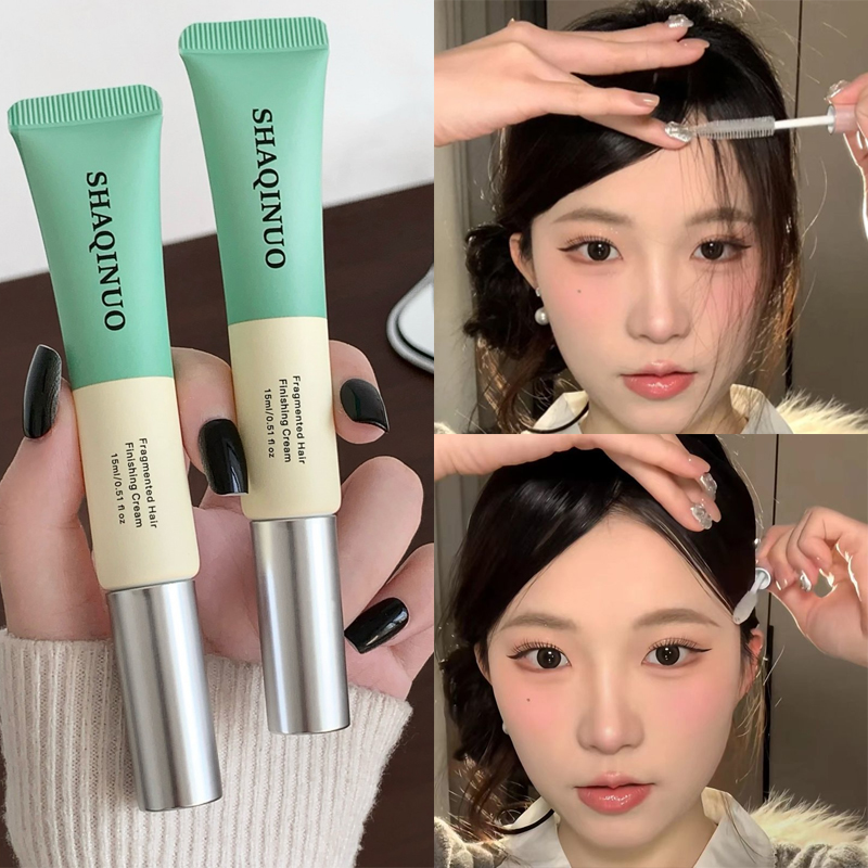 Hair Care - ダメージヘア用スタイリングジェル、携帯用透明ヘアシェーピングワックスクリーム、なめらか仕上げスティック、マスカラブラシ、べたつかないヘアケア