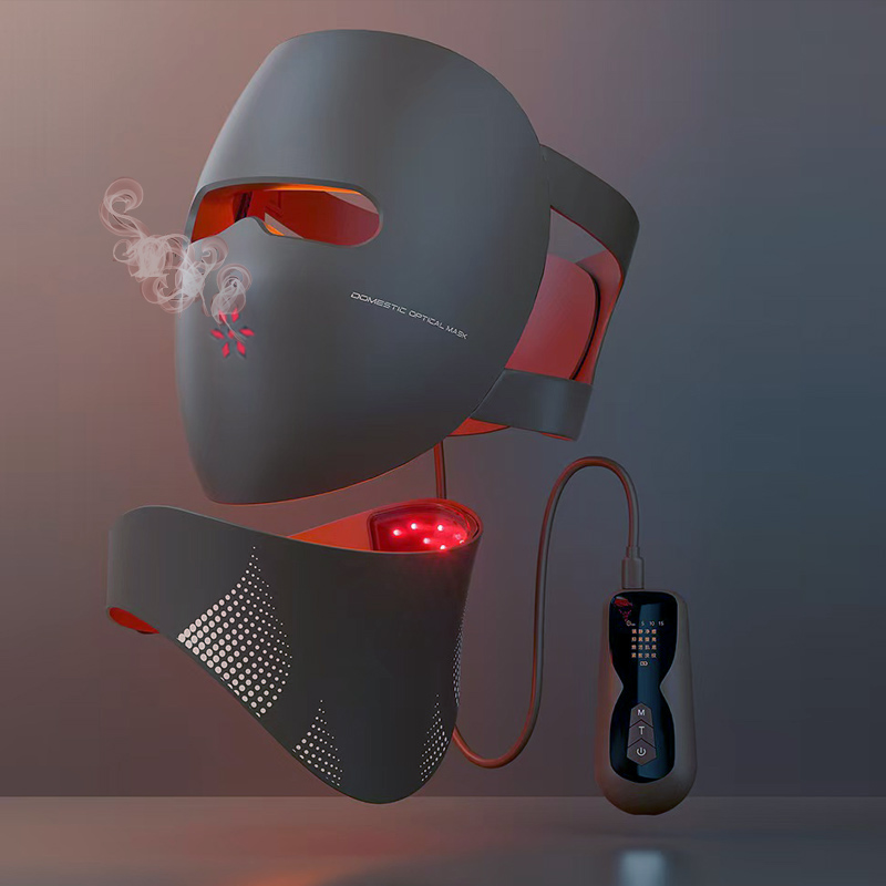 Led Light Therapy Face Mask - 高品質ソフトシリコン3C LEDフェイスネックマスクライトセラピー人間工学に基づいたデザインで、自宅や旅行で真のアンチエイジングスキンケアを実現