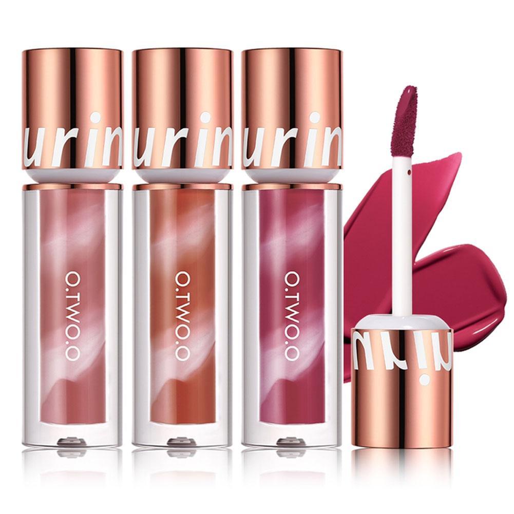 Matte Velvet Lip Tint Long Lasting - O.tw o.o-マットな口紅、長持ち、防水、24時間のベルベットインク、リップミント、焦げ付き防止カップ、リップグロス、セクシーな赤い液体口紅、メイクアップ
