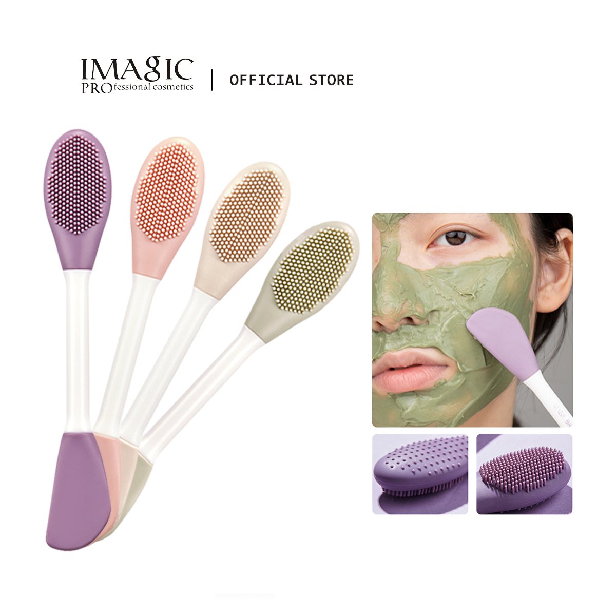 Silicone Face Scrubber Electric - IMAGIC シリコーン洗顔 & マスクブラシ 2 In1