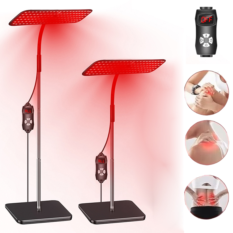 Led Light Therapy Face Mask - 近赤外線ライトパネル 660nm 850nm 赤色光ランプ タイマー付き 顔と体用