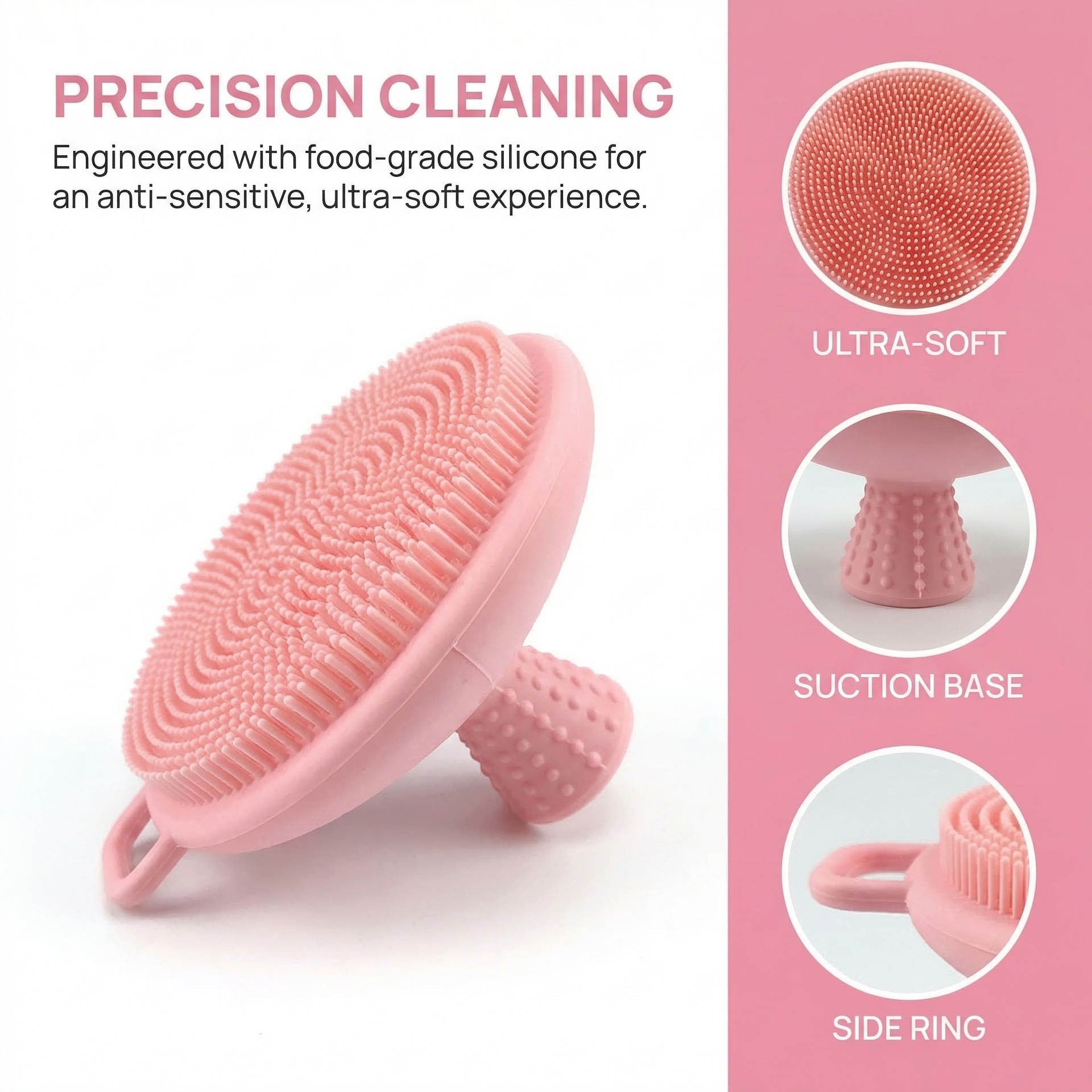 Silicone Face Scrubber Electric - シリコン製洗顔ブラシ、毛穴クリーナーブラシ、スキンシリコンブラシ、男女兼用フェイススクラバー