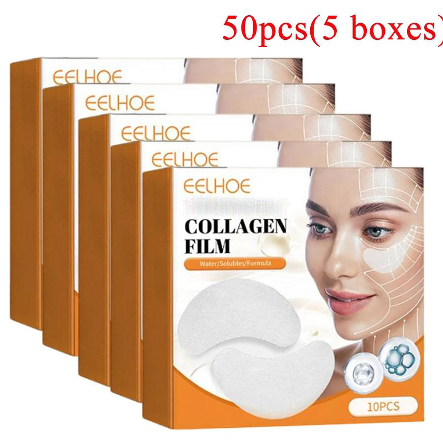 Collagen Under Eye Patches - 5 ボックスコラーゲン可溶性パッチフィルム抗しわ除去くまフェイシャルマスク保湿リフティング肌の目ケア