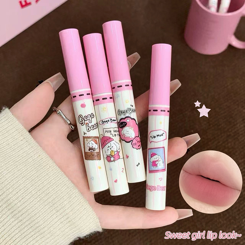 ゲゲベア 6個入り ベルベットリップマッドセット、ソフトマッ - Matte Velvet Lip Tint Long Lasting のレビューと価格
