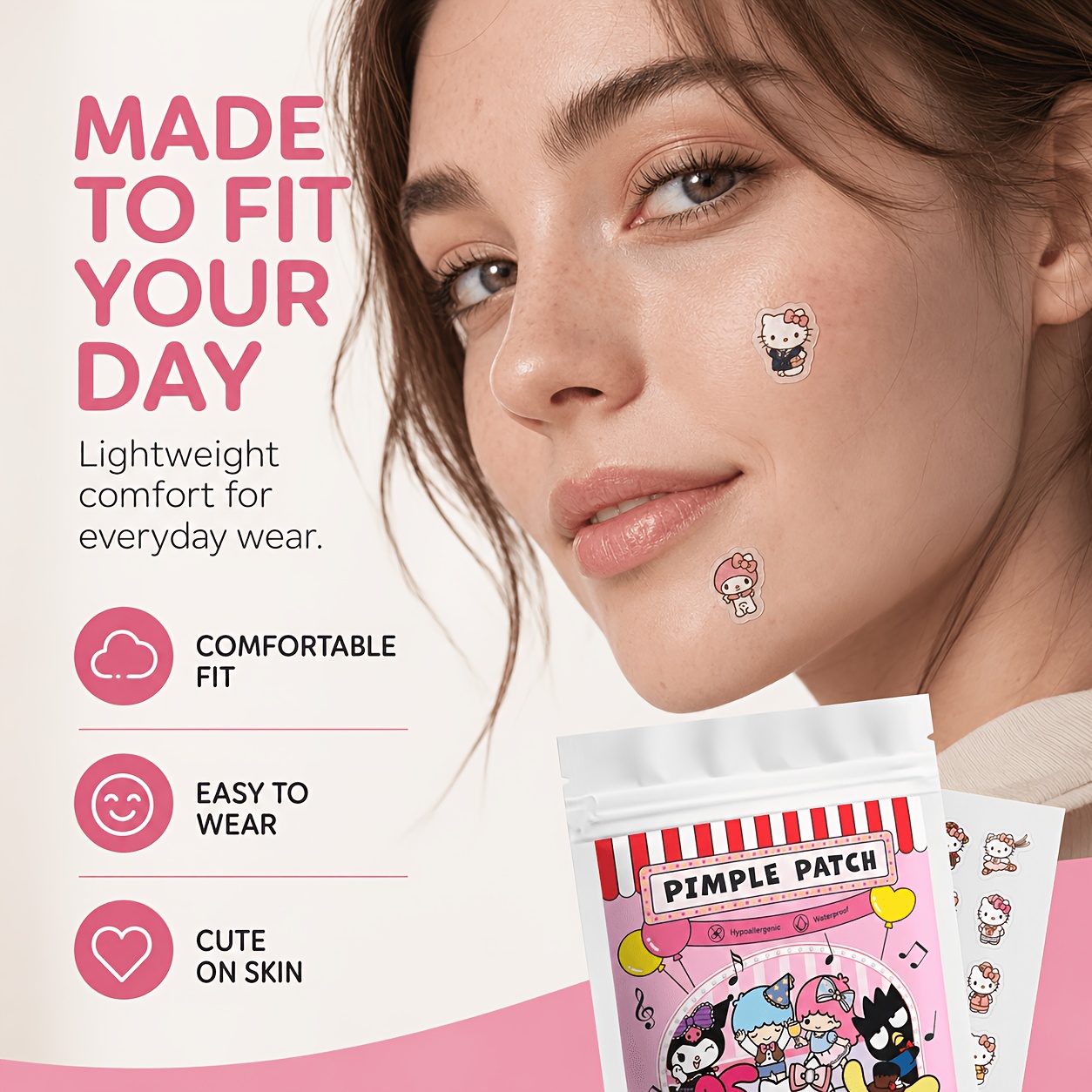 40/120枚入り ハローキティ アクネパッチ、ハイドロゲル - Skincare のレビューと価格