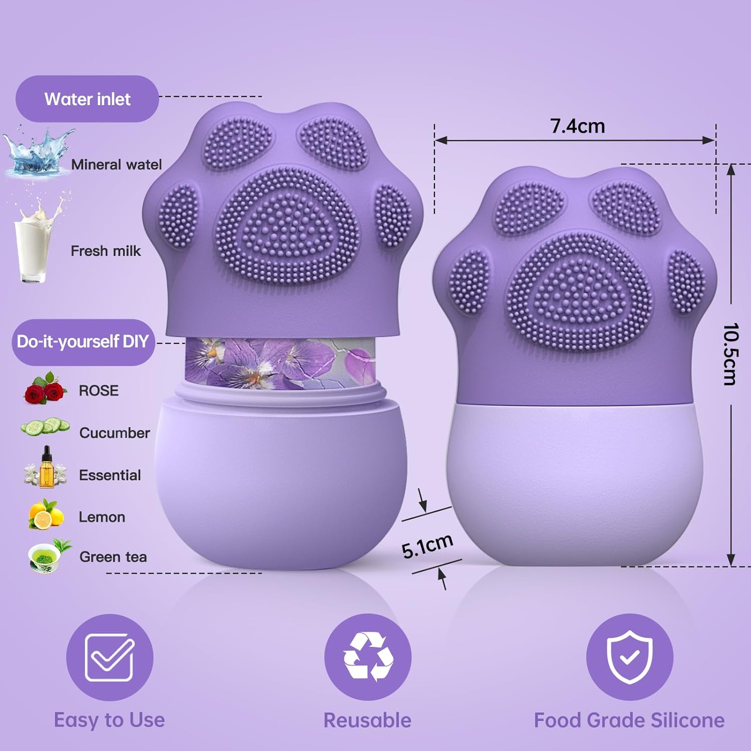 スキンケア用フェイシャルアイスローラー - 目のむくみを軽減 - Face Ice Roller Puffiness のレビューと価格