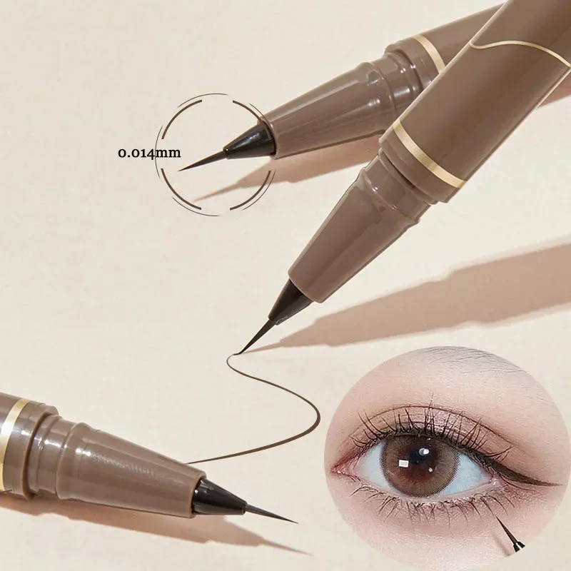 超薄型の黒と茶色のまつ毛アイライナーペンシル,耐久性のある防 - Waterproof Liquid Eyeliner Pen のレビューと価格