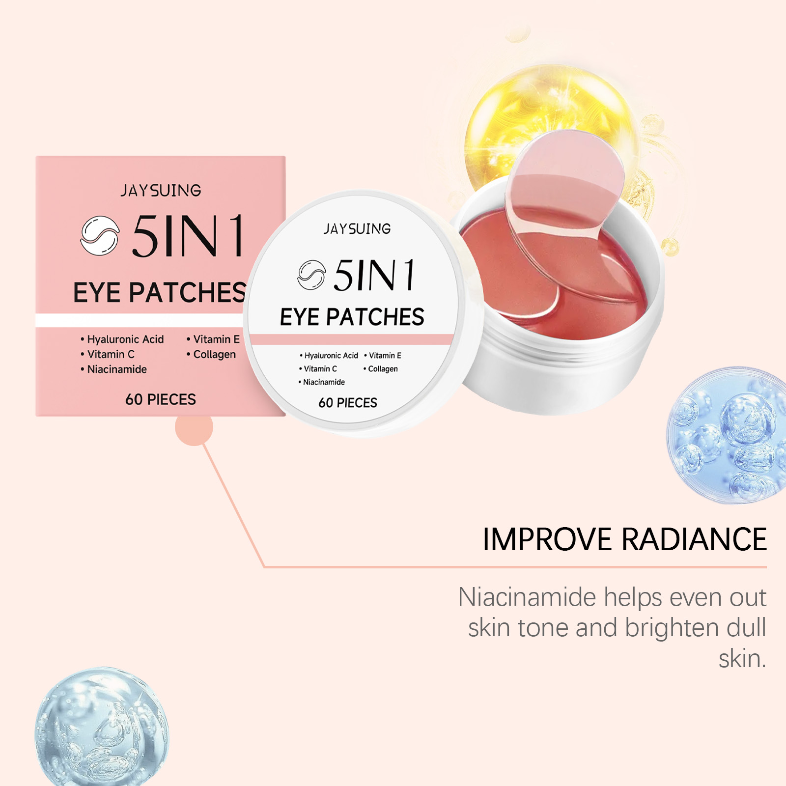 ジェイシング 5in1 アイパッチ ローズの香り ヒアルロン - Collagen Under Eye Patches のレビューと価格