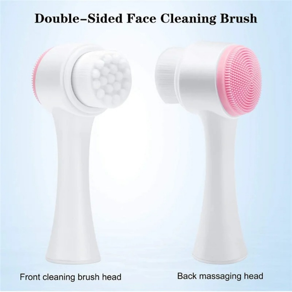 3D両面シリコン製洗顔ブラシ、柔らかい毛先の洗顔ツール、肌に - Silicone Face Scrubber Electric のレビューと価格