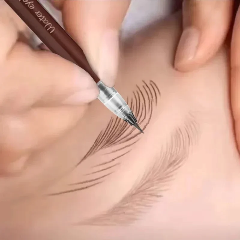 超極細眉ペンシルアウトラインシャドウ嘘カイコアイライナー防水 - Waterproof Liquid Eyeliner Pen のレビューと価格