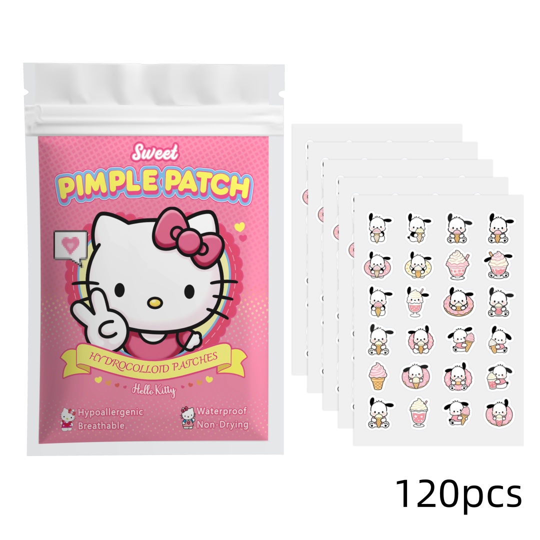 48/120個入り ハローキティ ニキビパッチ、顔用ニキビパ - Hydrocolloid Pimple Patch のレビューと価格