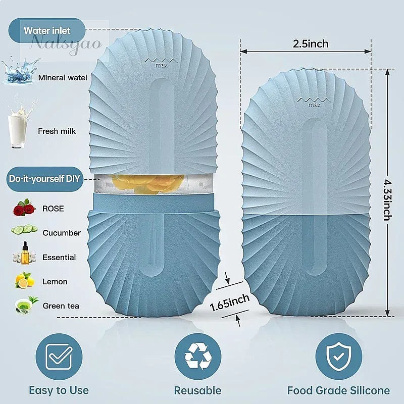 アイスフェイスローラー 1個 シリコン製アイスモールド フェ - Face Ice Roller Puffiness のレビューと価格