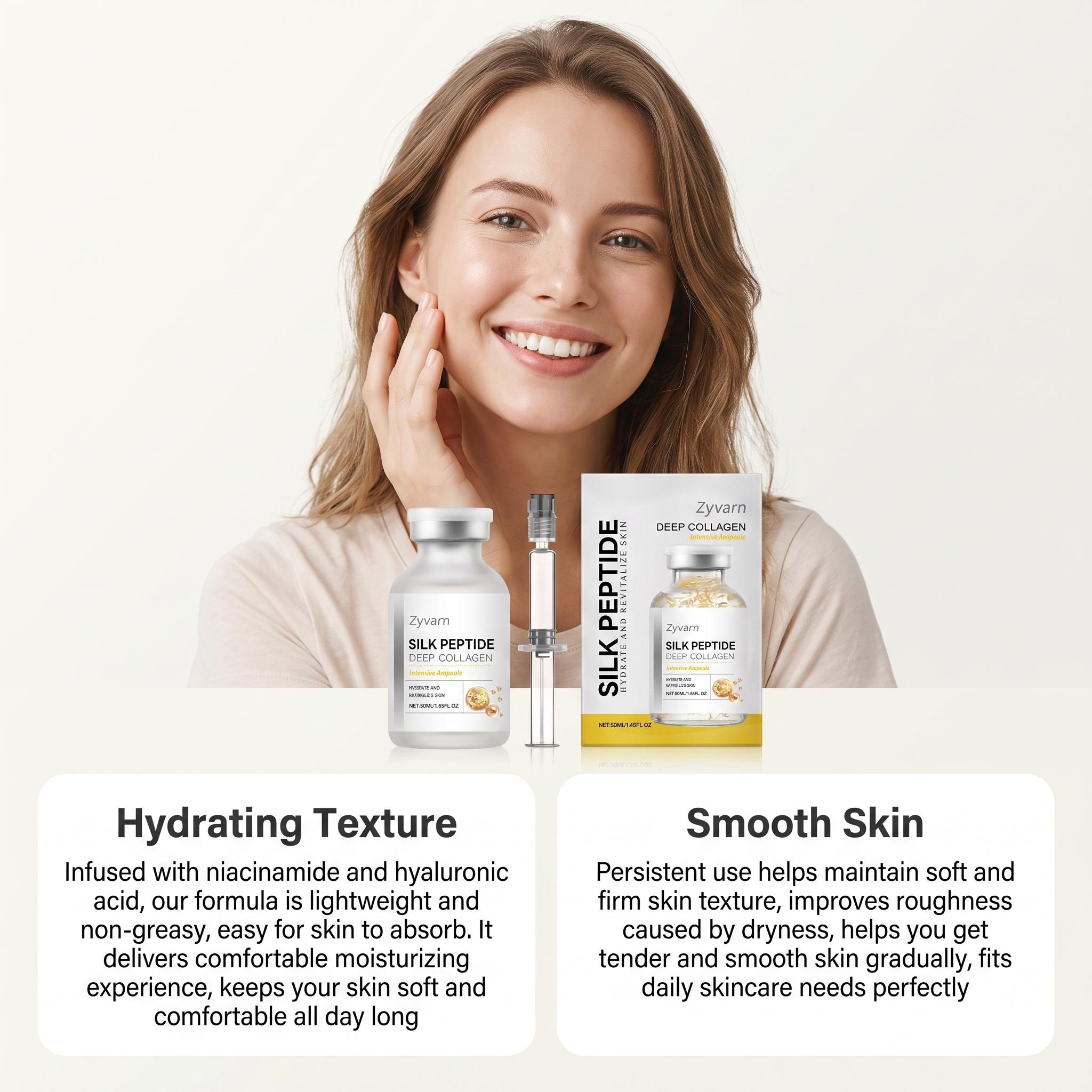 シルクコラーゲンセラムアンプル（銅ペプチド配合）美顔ケア、小 - Hyaluronic Acid Facial Serum のレビューと価格