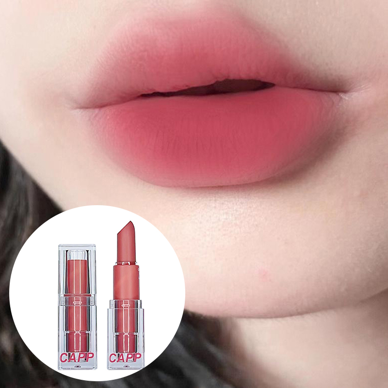 透明アクリル口紅 6 色リップスティックセクシーな女性ベルベ - Matte Velvet Lip Tint Long Lasting のレビューと価格