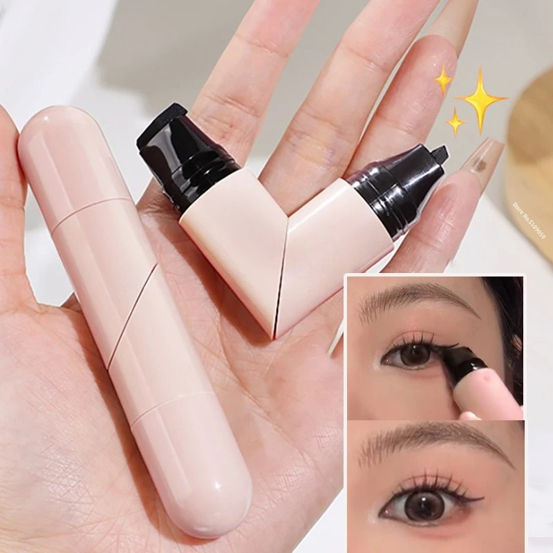 1 個回転アイライナースタンプ一体型デュアルチップ DIY  - Waterproof Liquid Eyeliner Pen のレビューと価格