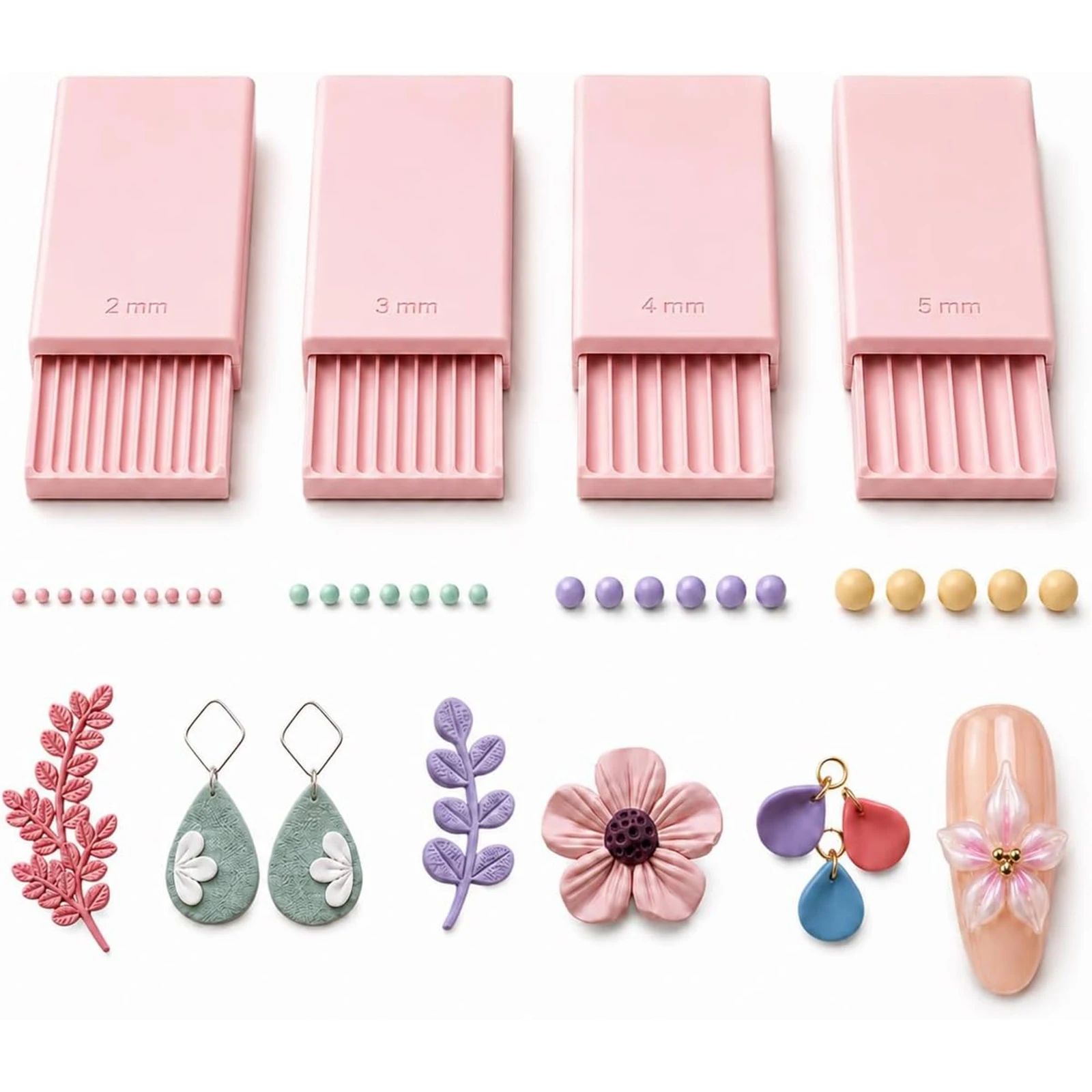 4個入り 3Dプリントクレイジェルボールメーカーツール、3D - Nail Art のレビューと価格