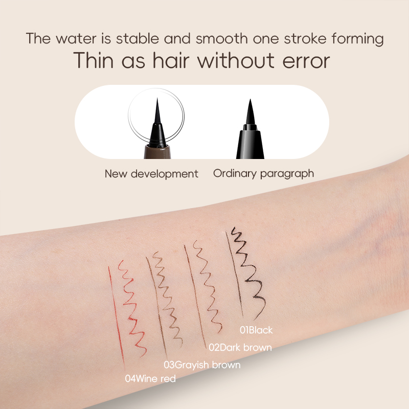 アイライナーペン滑らかな非常に細かいアイライナーペン長作用ク - Waterproof Liquid Eyeliner Pen のレビューと価格