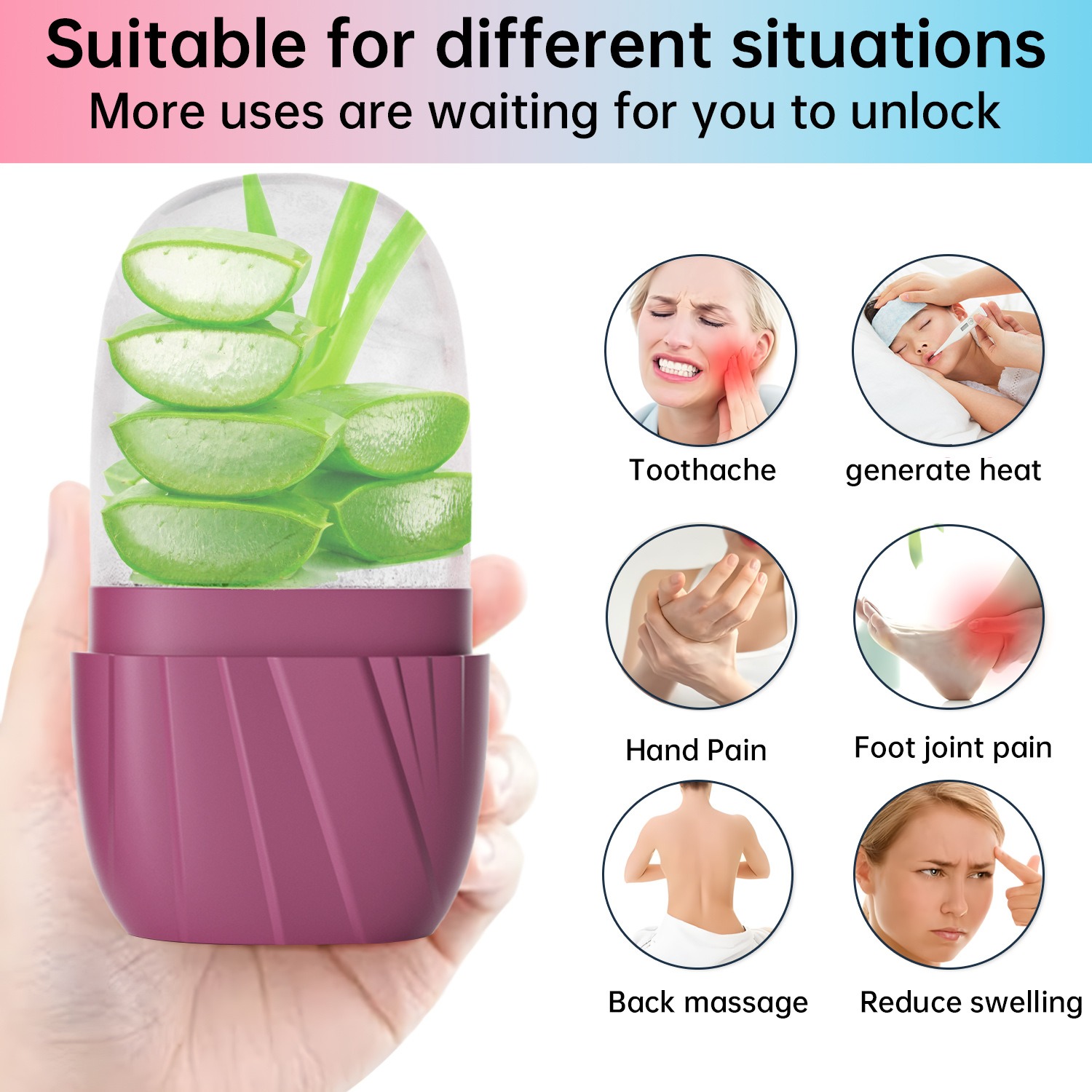 美的ストライプフェイシャルアイスモールドミニマリストフェイス - Face Ice Roller Puffiness のレビューと価格