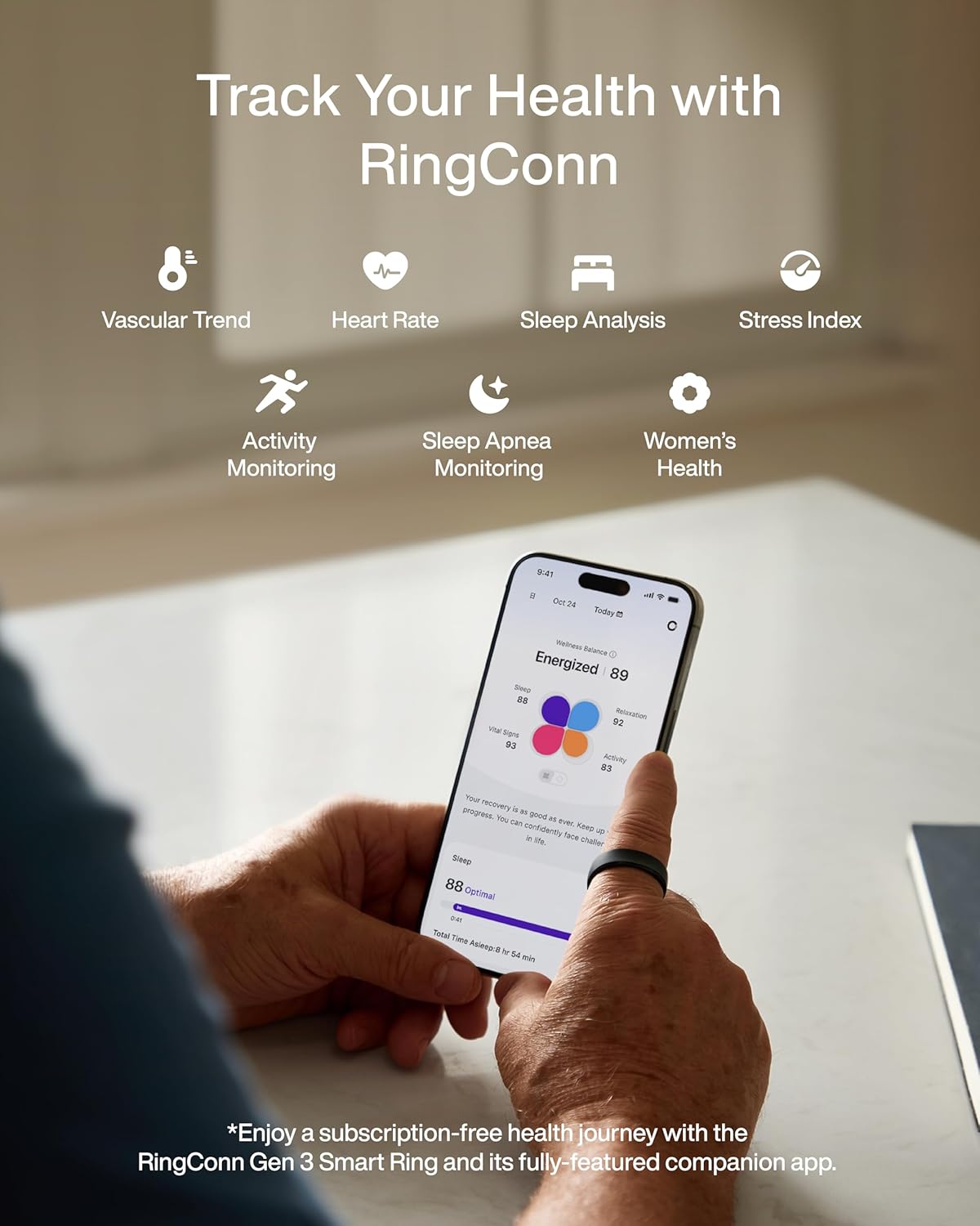 RingConn Gen 3スマートリング血管トレンドトラッ - Health Monitors のレビューと価格