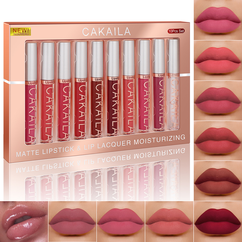 4 個/10 個/セットヌードリップグロスマットベルベット口 - Matte Velvet Lip Tint Long Lasting のレビューと価格
