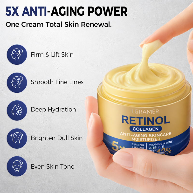 レチノールフェイスクリーム保湿しわ除去剤コラーゲンヒアルロン - Retinol Anti Wrinkle Cream のレビューと価格