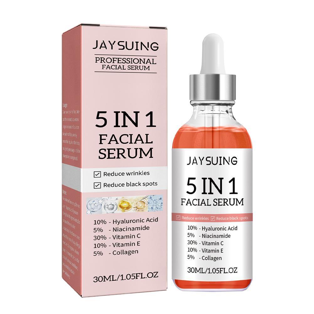 5 in 1 ビタミンC＆ヒアルロン酸フェイスセラム、引き締 - Hyaluronic Acid Facial Serum のレビューと価格