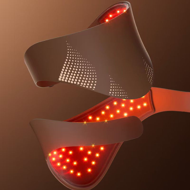 高品質ソフトシリコン3C LEDフェイスネックマスクライトセ - Led Light Therapy Face Mask のレビューと価格