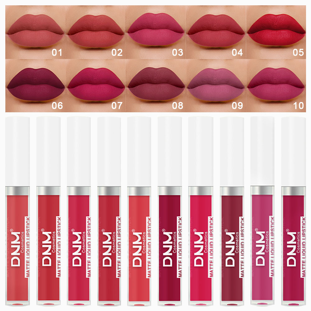 DNM 18 色マットベルベットリップグロス防水長持ち色褪せ - Matte Velvet Lip Tint Long Lasting のレビューと価格