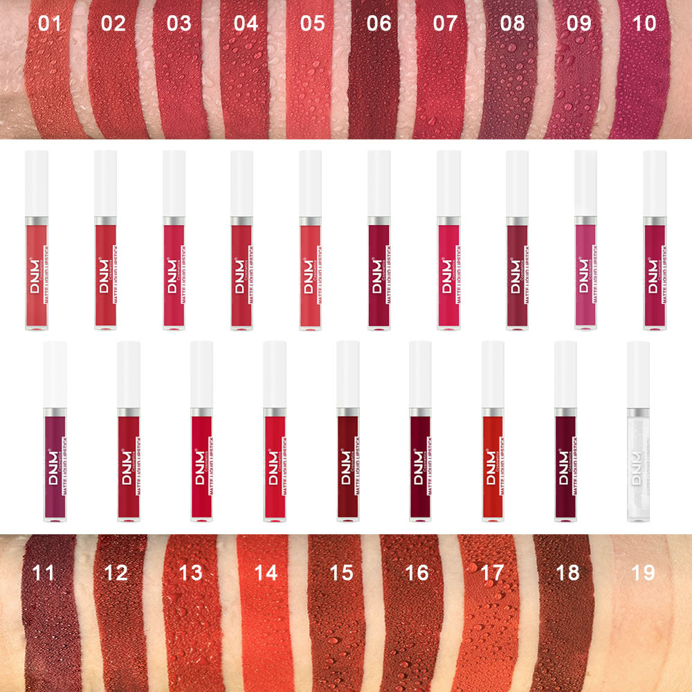 DNM 18 色マットベルベットリップグロス防水長持ち色褪せ - Matte Velvet Lip Tint Long Lasting のレビューと価格
