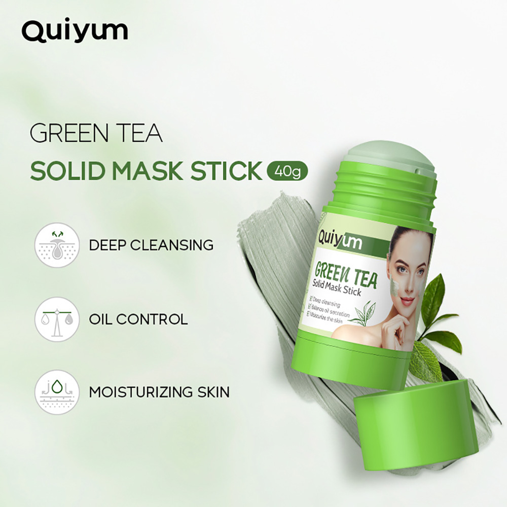 QUIYUM抹茶グリーンティーマッドマスクスティック40g  - Green Tea Cleansing Clay Mask のレビューと価格