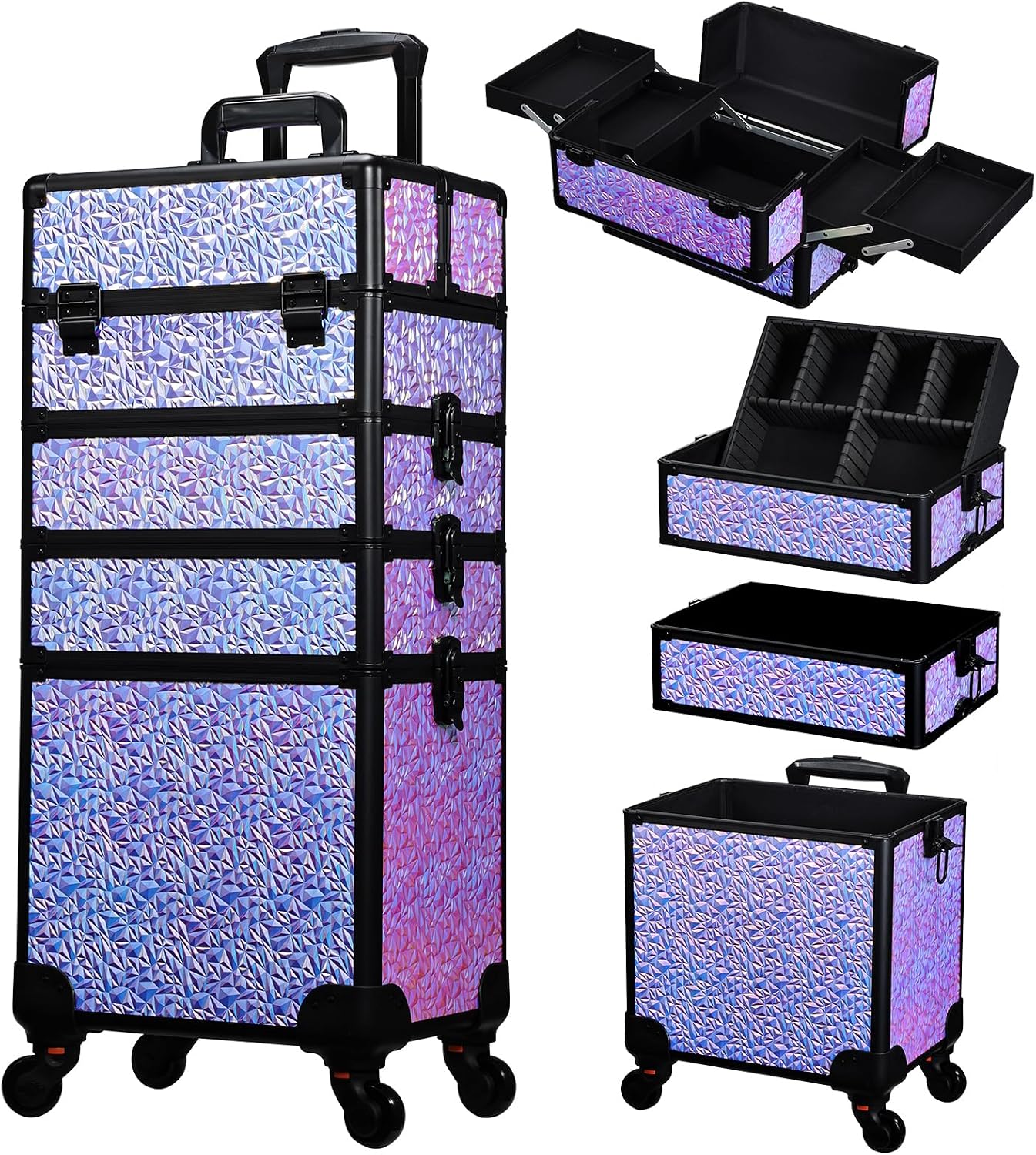 ローリングメイクアップトレインケース、引き出し付き大型コスメ - Makeup のレビューと価格
