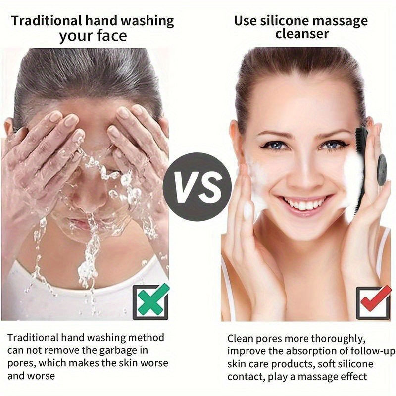 角質除去シリコーンバスブラシポータブルシャワー優しいマッサー - Silicone Face Scrubber Electric のレビューと価格