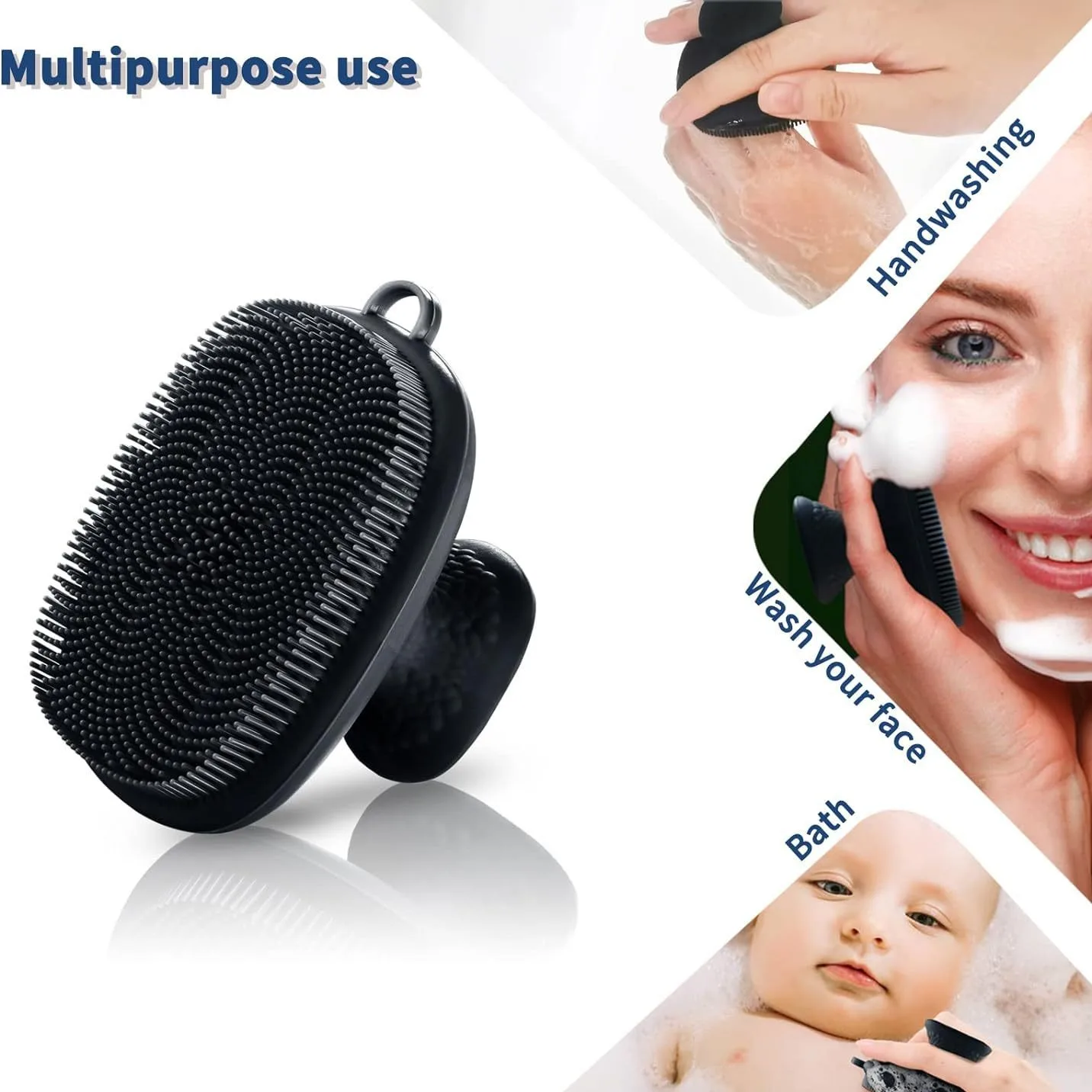 男性と女性のためのシリコンフェイススクラバー、洗顔ブラシ、シ - Silicone Face Scrubber Electric のレビューと価格