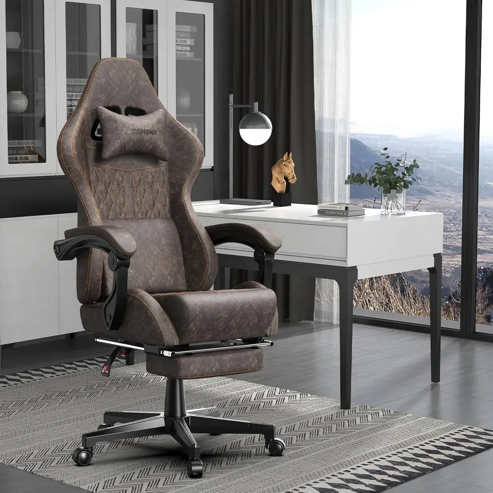 人間工学に基づいたハイバックゲーミングチェア、マッサージ機能 - Massage のレビューと価格