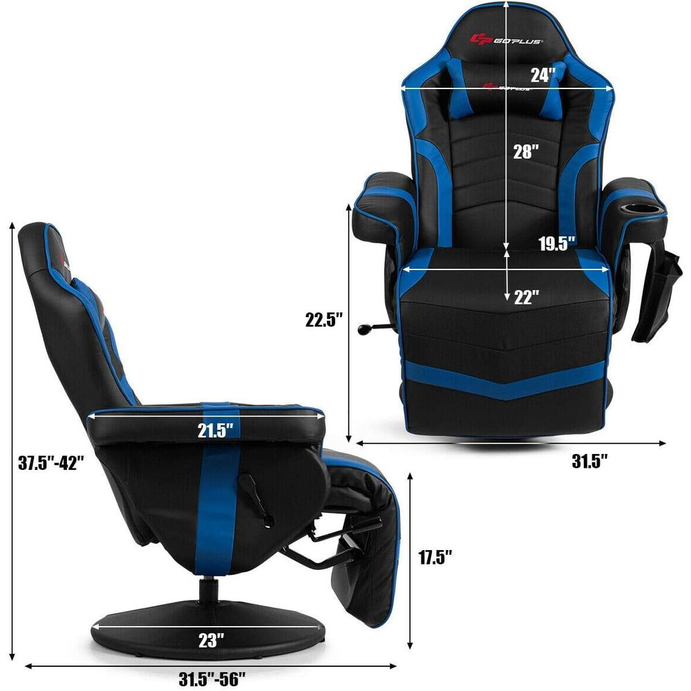 マッサージゲーミングチェア、レーシングスタイルゲーミングリク - Massage のレビューと価格