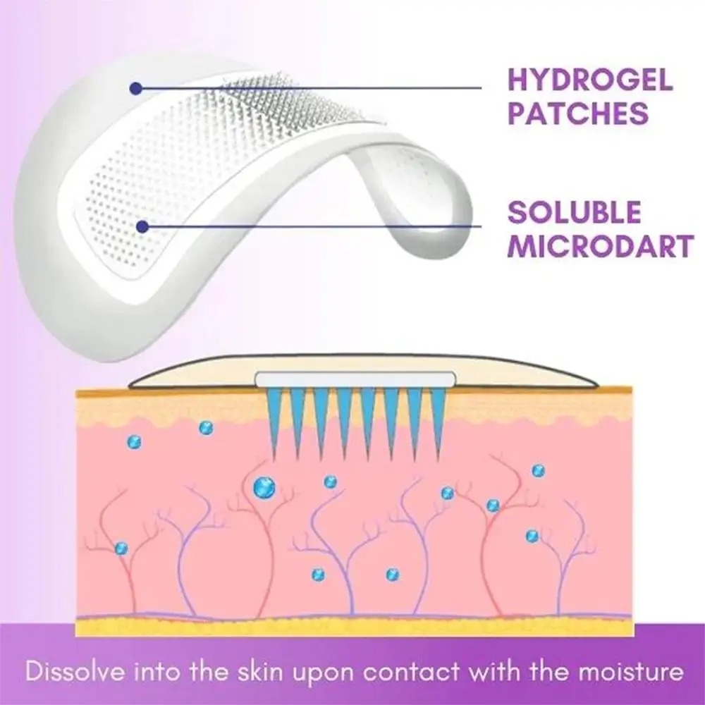 1 ペアのマイクロニードル アイパッチ マスク シワ防止パッ - Collagen Under Eye Patches のレビューと価格