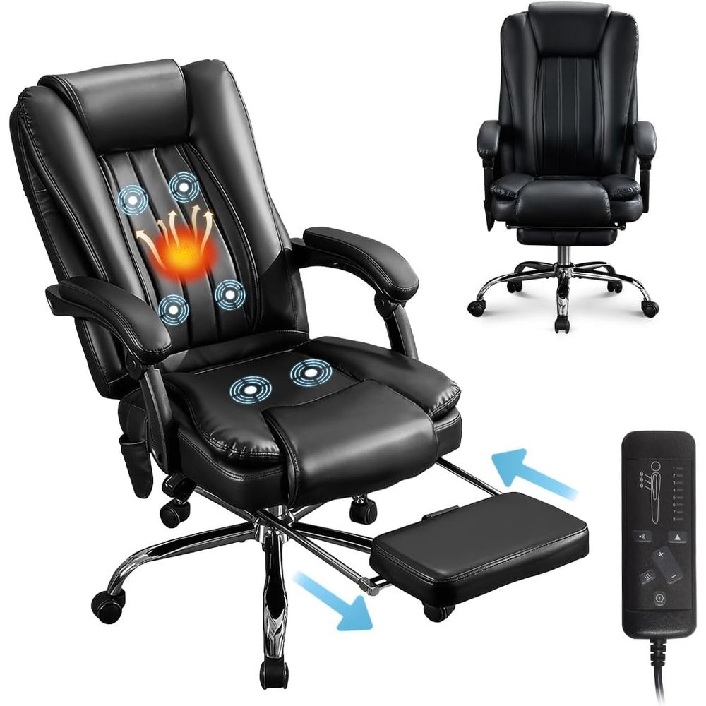 高級人間工学に基づいたマッサージオフィスチェア、加熱シート、 - Massage のレビューと価格