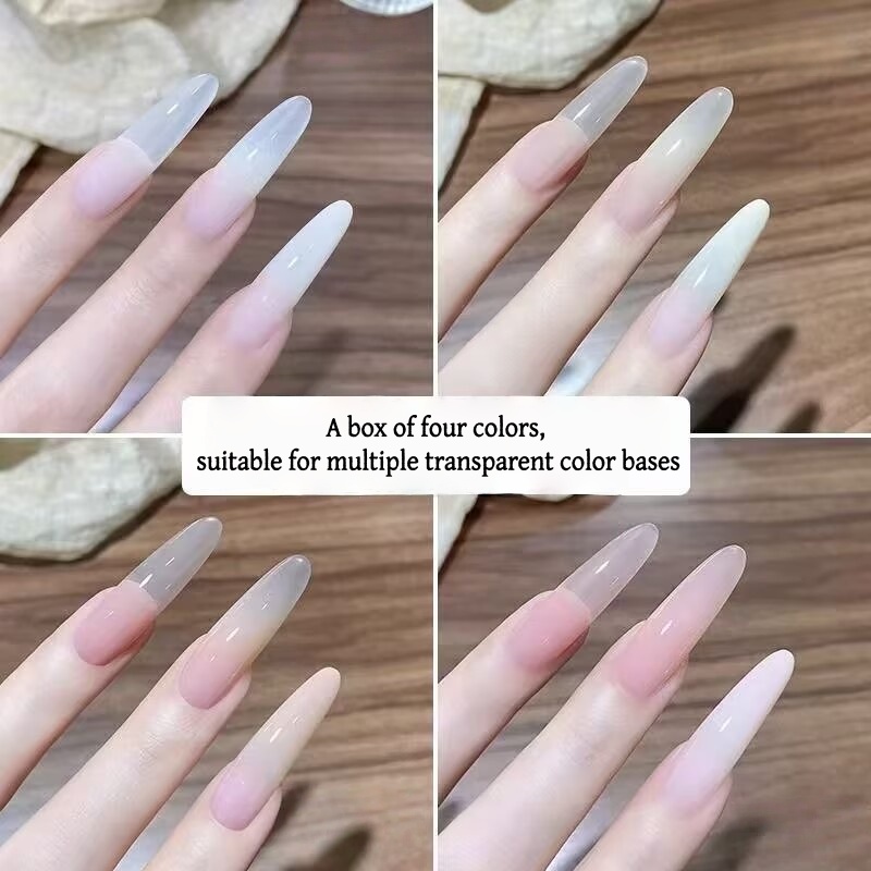 4色グラデーションピンク、ヌードペイントジェルネイルアート、 - Nail Art のレビューと価格