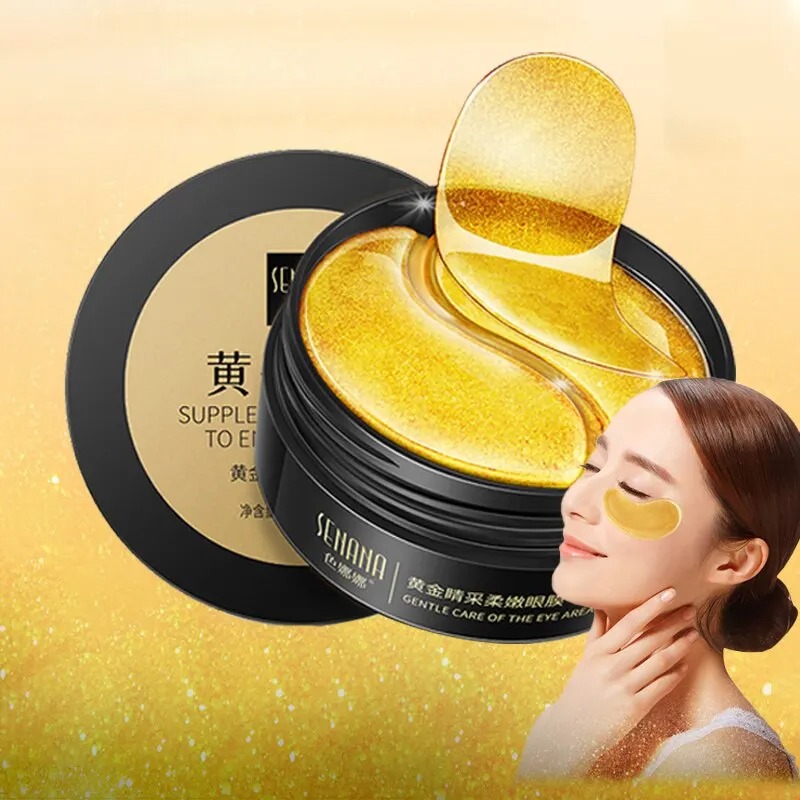 60 個ゴールデン保湿アイマスク目の疲労を和らげる栄養アイエ - Collagen Under Eye Patches のレビューと価格
