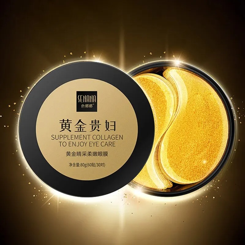 60 個ゴールデン保湿アイマスク目の疲労を和らげる栄養アイエ - Collagen Under Eye Patches のレビューと価格