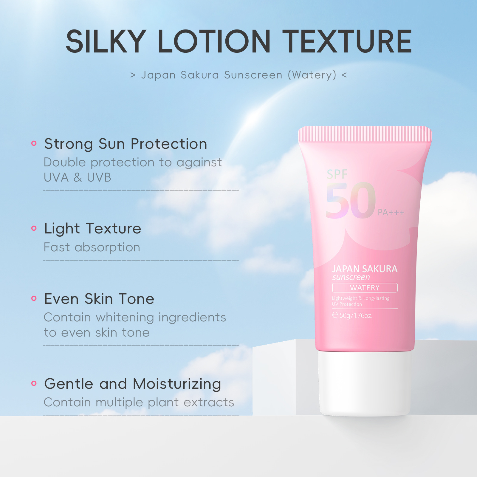 LAIKOU サクラ SPF50 PA+++ フェイシャルサ - Spf 50 Waterproof Sunscreen のレビューと価格